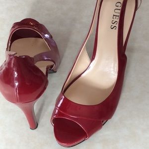 Guess Red Heels Size 9M